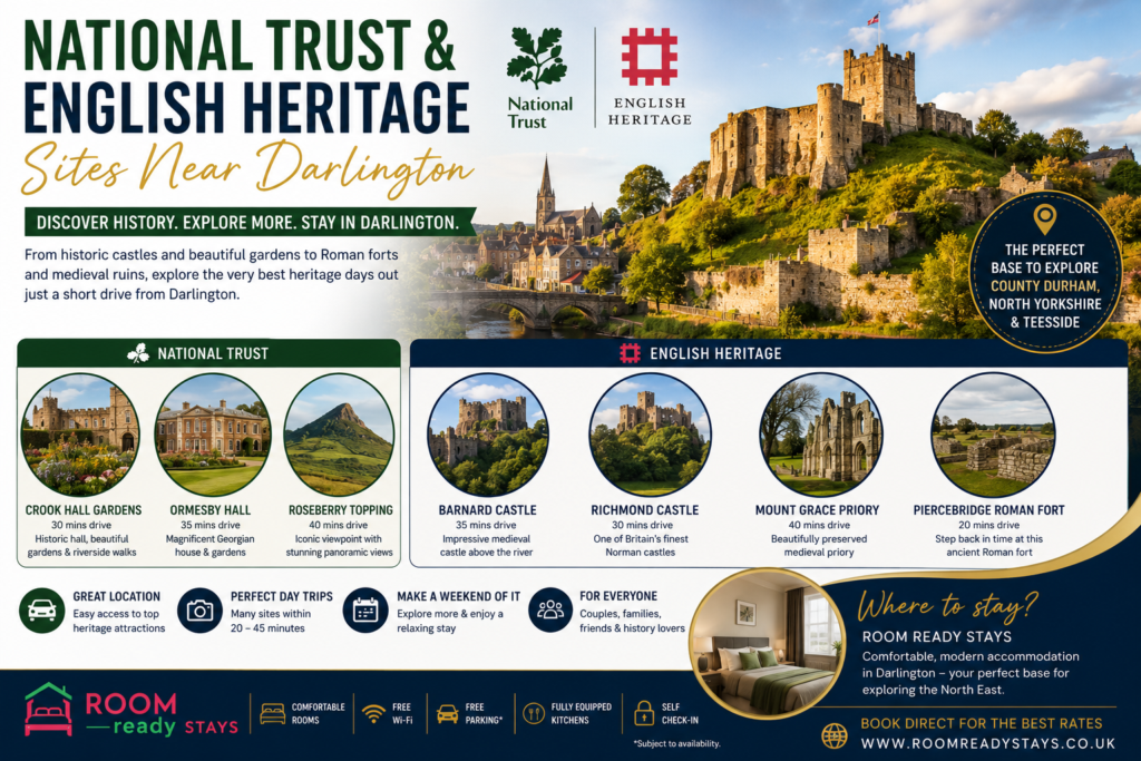 National trust english heritage near Darlington