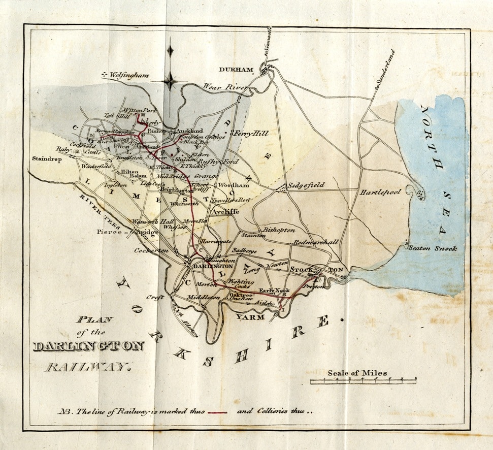 Tracts vol 57 p252 1821 Plan of intended Stockton and Darlington Railway
